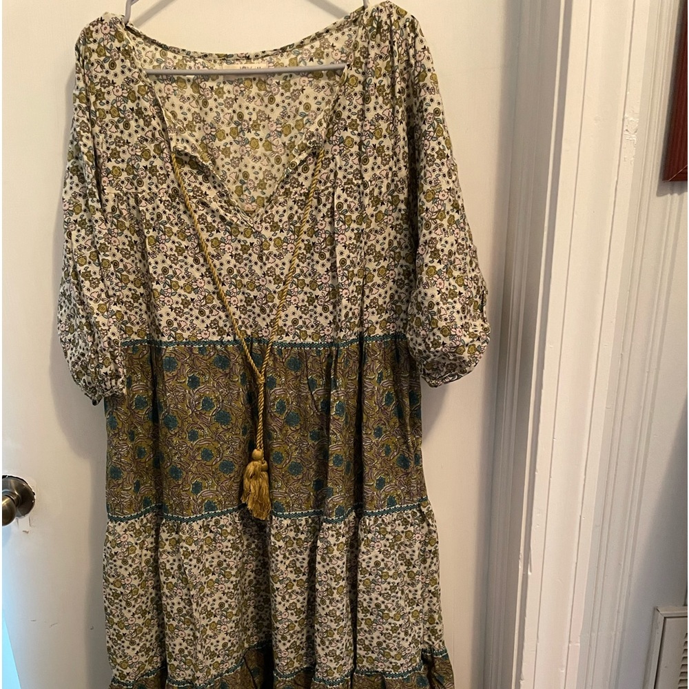 Natural Life Auguste Tiered Boho Maxi NWOT oversized medium.